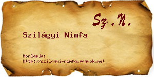 Szilágyi Nimfa névjegykártya